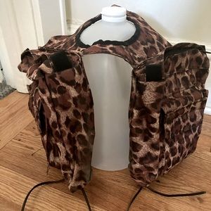 Fun leopard print saddle bags